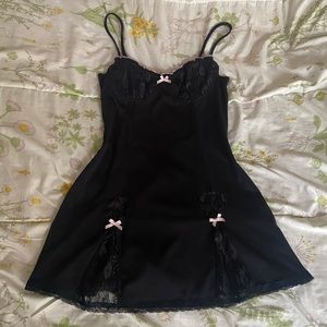 Sugar n Vapor pink black slip dress
